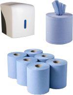 Blue Centre Feed 2 ply Embossed Paper 6 Rolls Pack Tissue Toilet Towel Wipes Cleaning Wall Kitchen kitchen rolls toilet removable & washable garage study toilet paper & wipes Disposable soft bathroom flushable