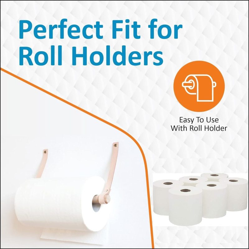 White Centre Feed 2 ply Embossed Paper 6 Rolls Pack Tissue Toilet Towel Wipes Cleaning Wall Disposable kitchen rolls recyclable balcony multifunctional toilet disposable study soft bathroom removable & washable garage flushable - Image 2