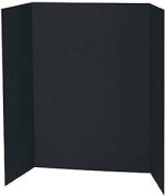 10 Black Tri-Fold Spotlight Foam Presentation Board 840 x 594mm (A1-A2) - Ideal for Showcasing Artwork and Projects - Lightweight Fold Presentation,Foldable Display for School Project