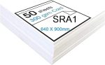 'High' White Card - Ideal for Presentation Display and Mounting - 300gsm - A1-50 Sheets … (SRA1)