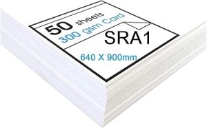 'High' White Card - Ideal for Presentation Display and Mounting - 300gsm - A1-50 Sheets … (SRA1)