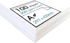 100 x A4 PREMIUM THICK WHITE PRINTER CRAFT CARD 300gsm