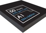 'High' Black Card - Ideal for Presentation Display and Mounting - 270gsm - A1-50 Sheets