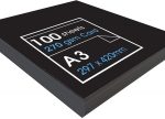 100 X A3-270gsm Black Paper Card Recycle (297 x 420mm)
