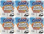 Panda Glory Super Soaker Kitchen Towels | 2PLY Mega Absorbent Kitchen Paper Towel Roll with 200 Extra Thick Sheets | Multipurpose Kitchen Rolls (4 Pack of 6Rolls / 24 Rolls)