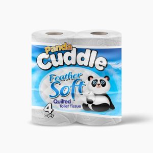 Panda Cuddle Feather Soft 40 Pack 2PLY Toilet Rolls Soft Quilted Loo Toilet Tissue Paper (40)