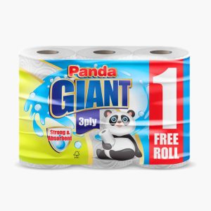 Panda Giant 3 Pack Kitchen Roll - 3 Ply Kitchen Towels, Super Absorbent Sheets,