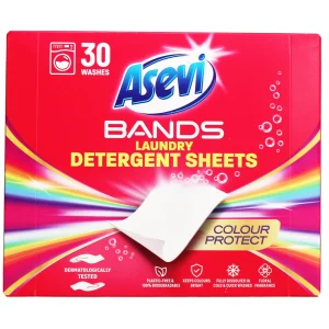 ASEVI BANDS DETERGENT SHEETS COLOUR PROTECT 30'S
