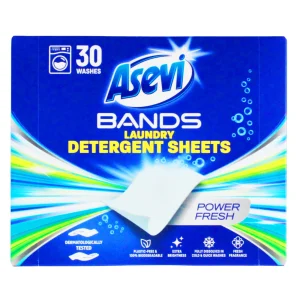 ASEVI BANDS DETERGENT SHEETS POWER FRESH 30'S