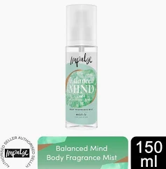 IMPULSE BALANCED MIND LADIES FRAGRANCE MIST 150ML JADE